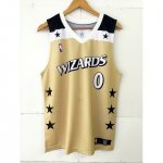 Maillot de Basket #0 gilbert arenas wizards gold print